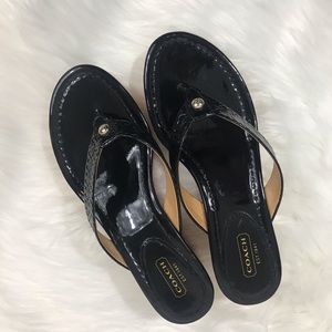 Vintage Coach Wedge Sandals